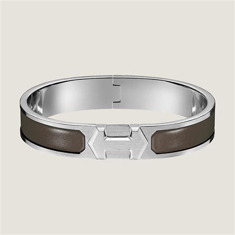 super h hermes|Hermes Super H bracelet enamel brushed palladium plated.